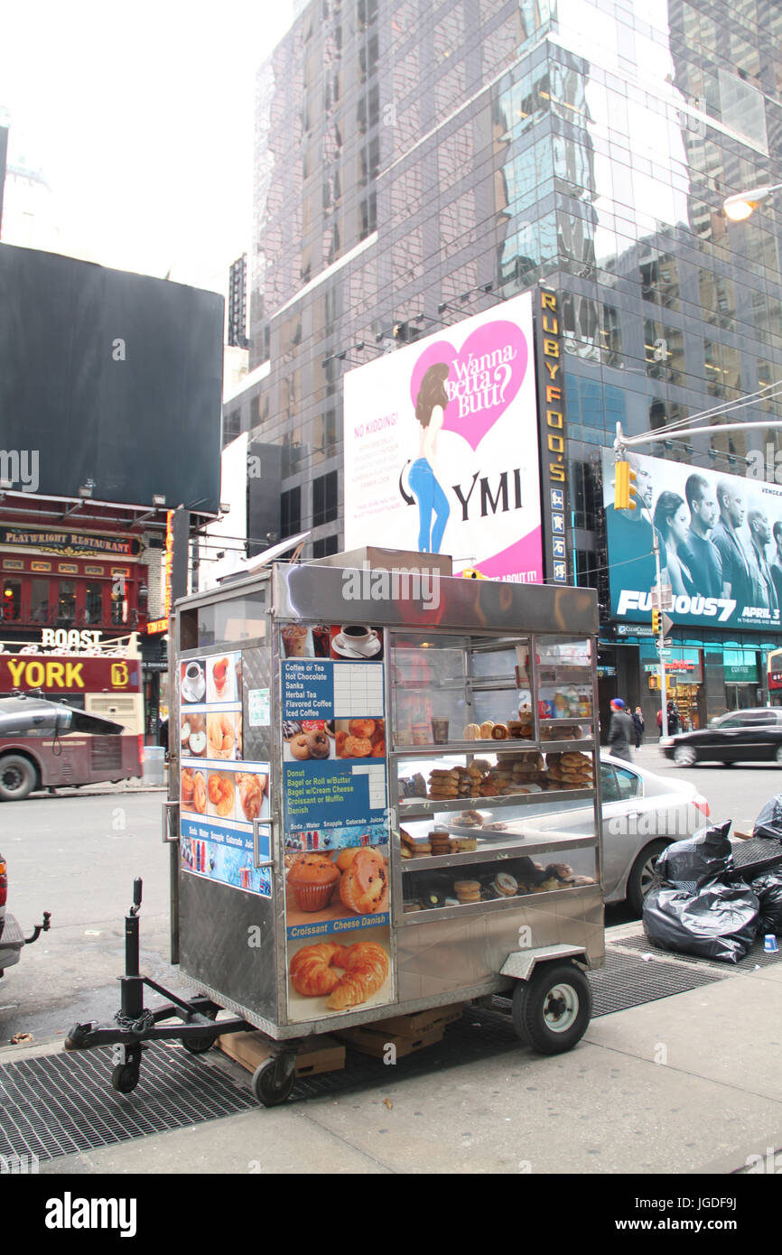 Food truck, Times Square, New York, United States Stock Photo Alamy