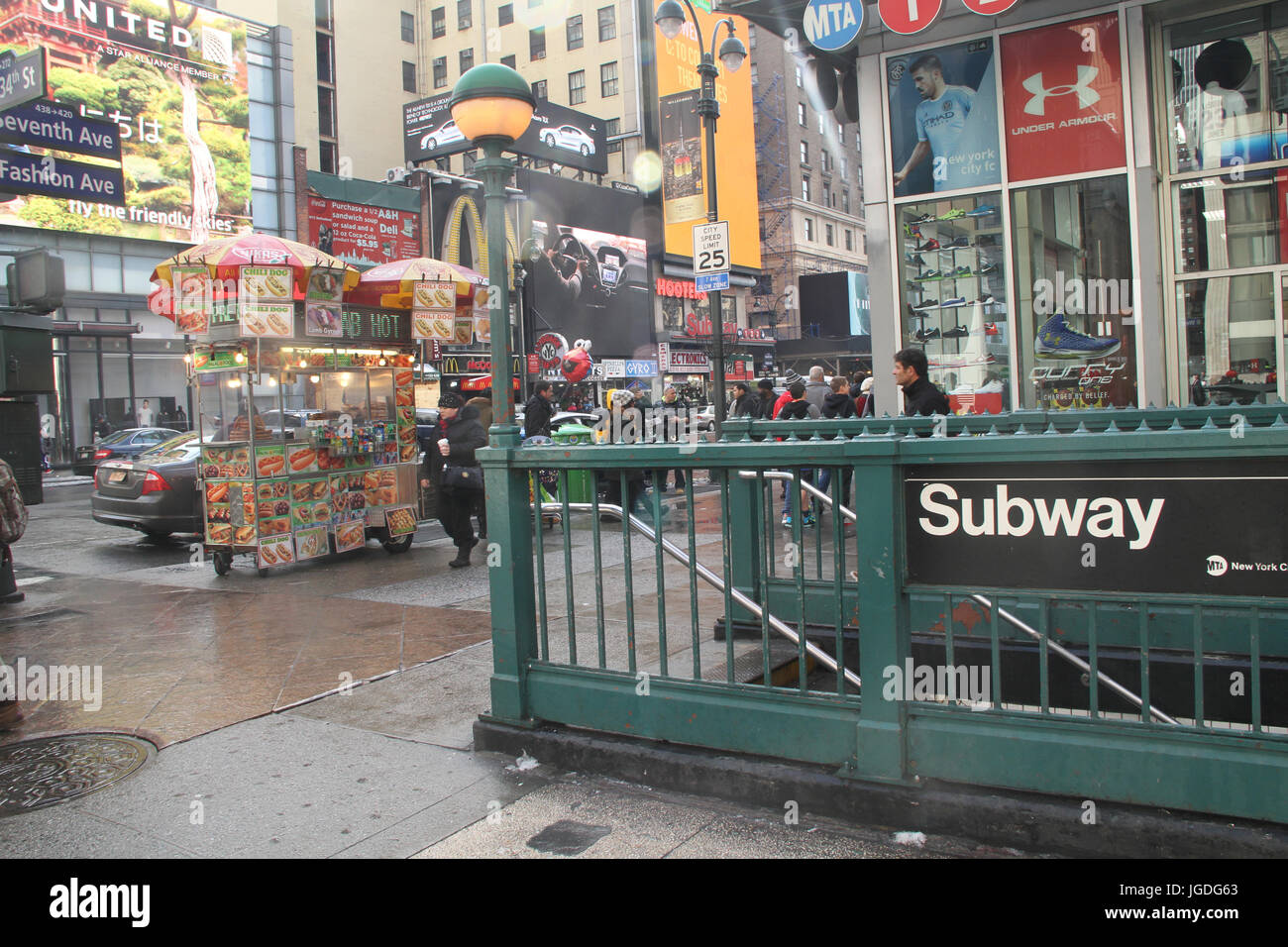 34th street, Penn Subway station, 7th Avenue,Times Square, New York