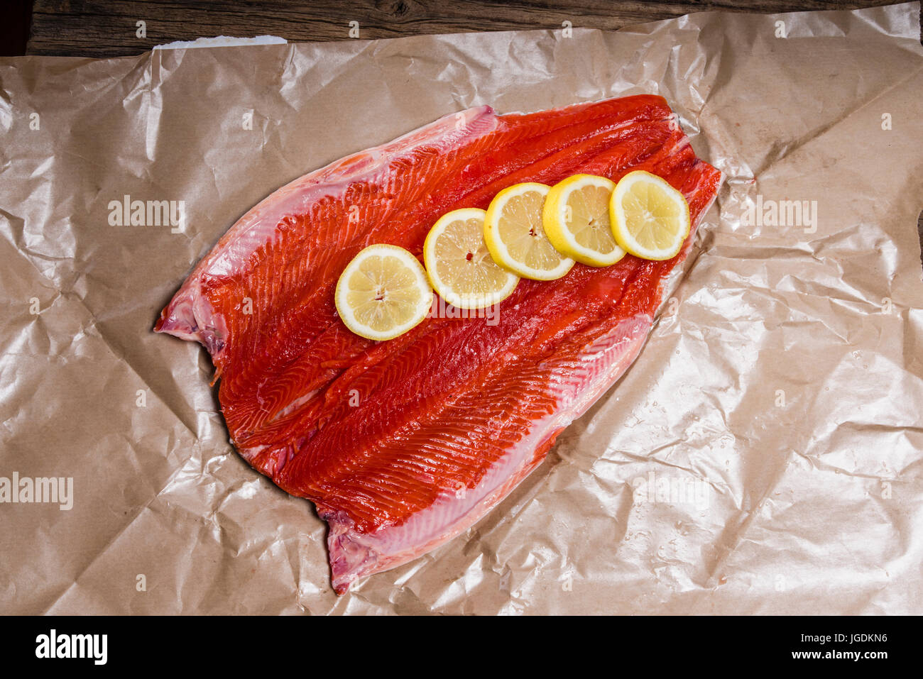 Steelhead trout fresh from the market ready to grill Stock Photo Alamy