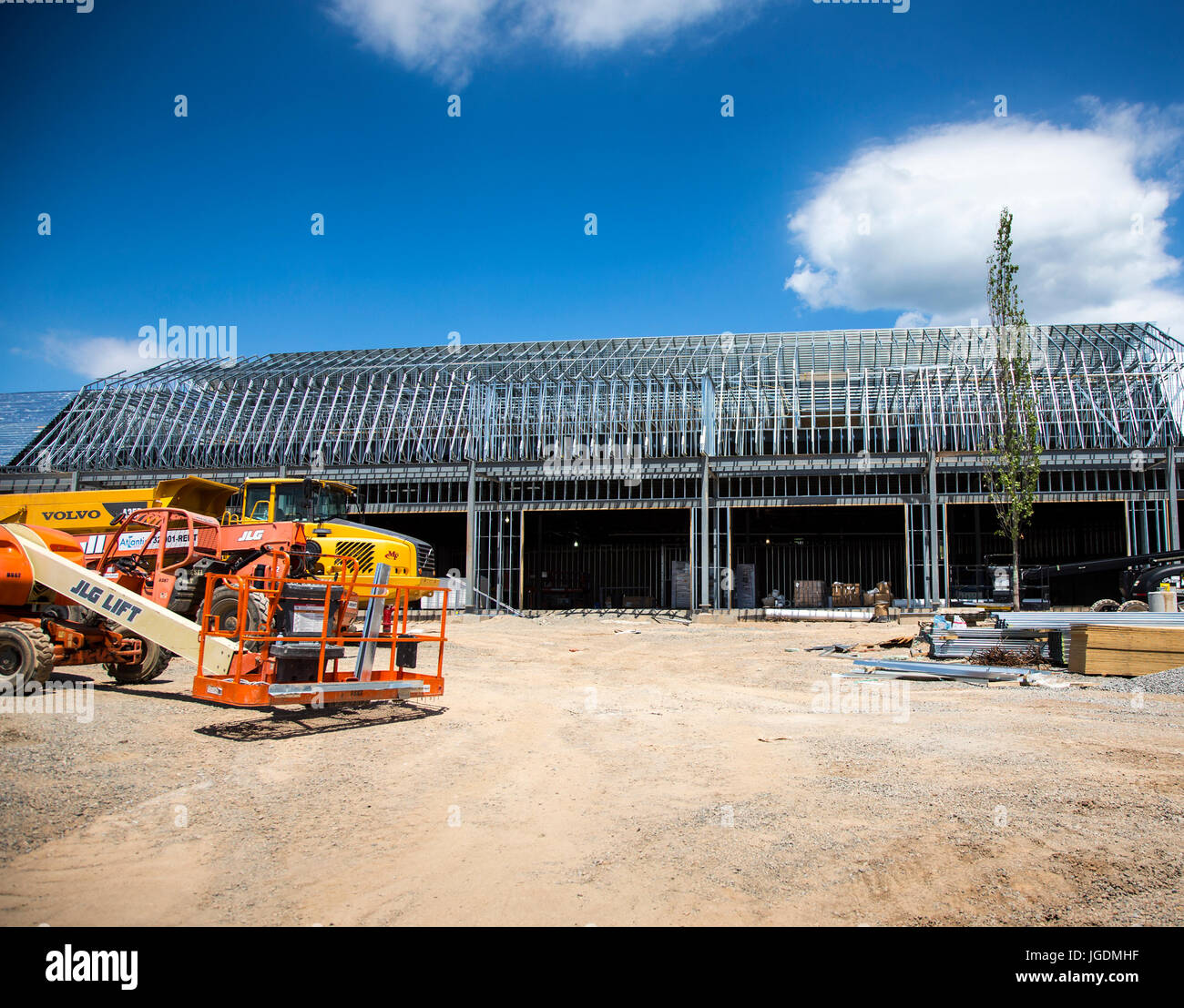 A construction site in Montvale, New Jersey Stock Photo