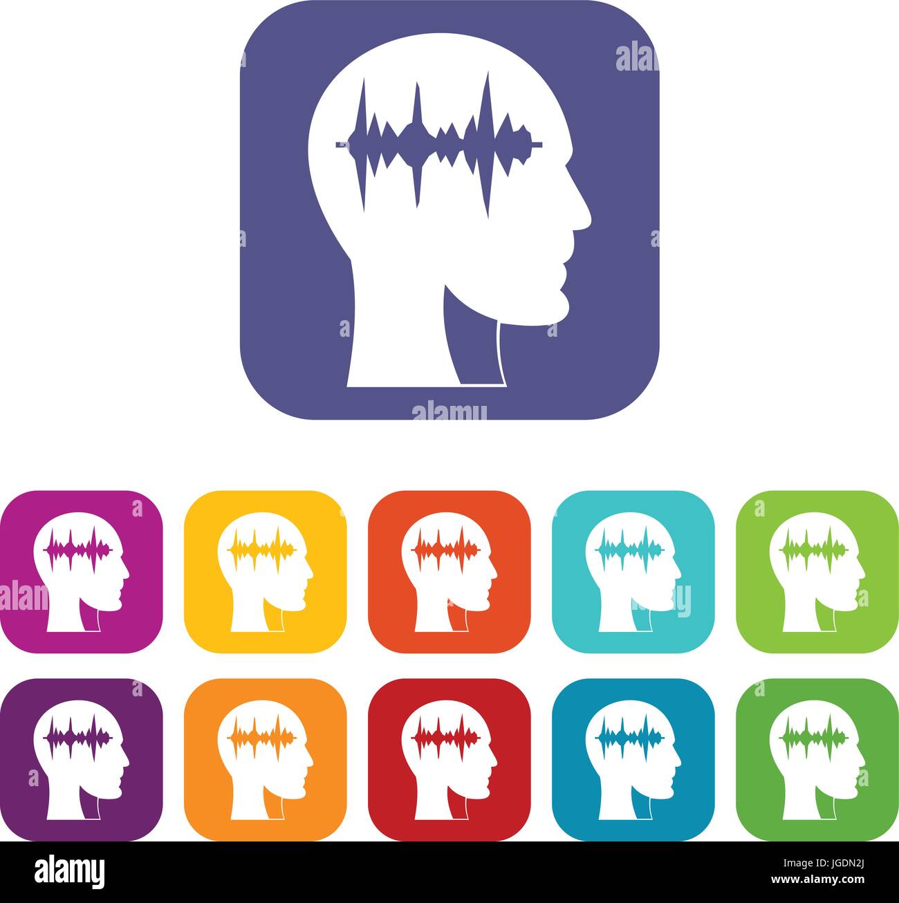 Sound wave icons set flat Stock Vector Image & Art - Alamy