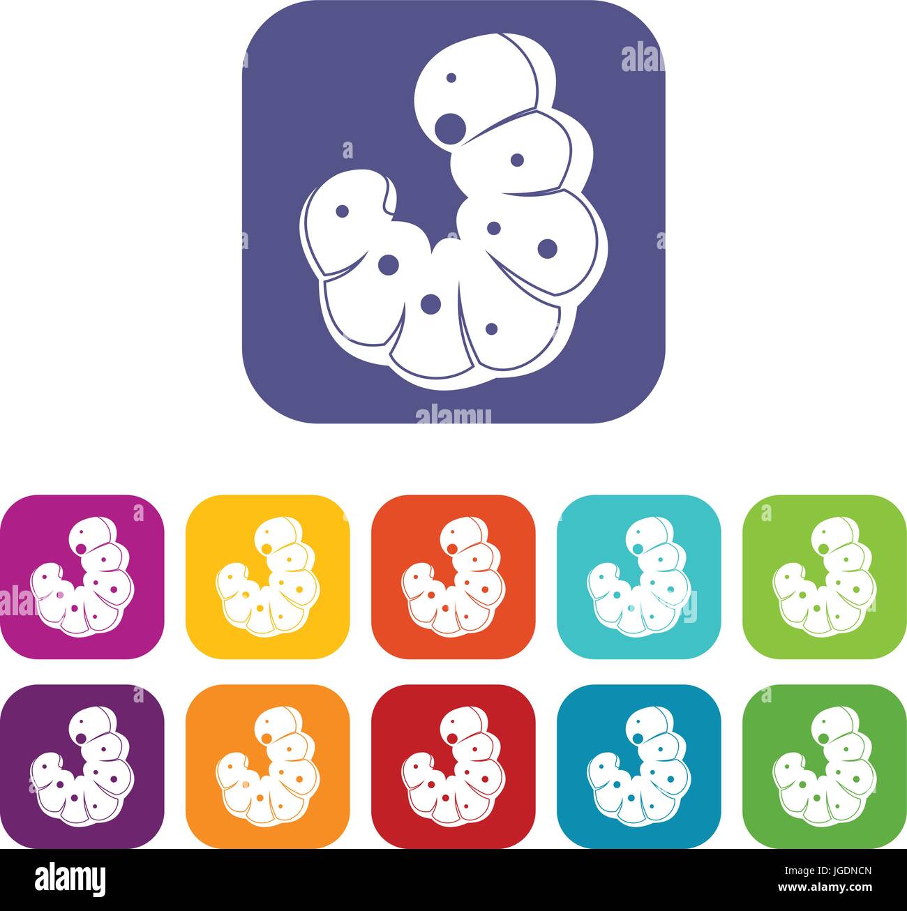 Worm icons set flat Stock Vector Image & Art - Alamy