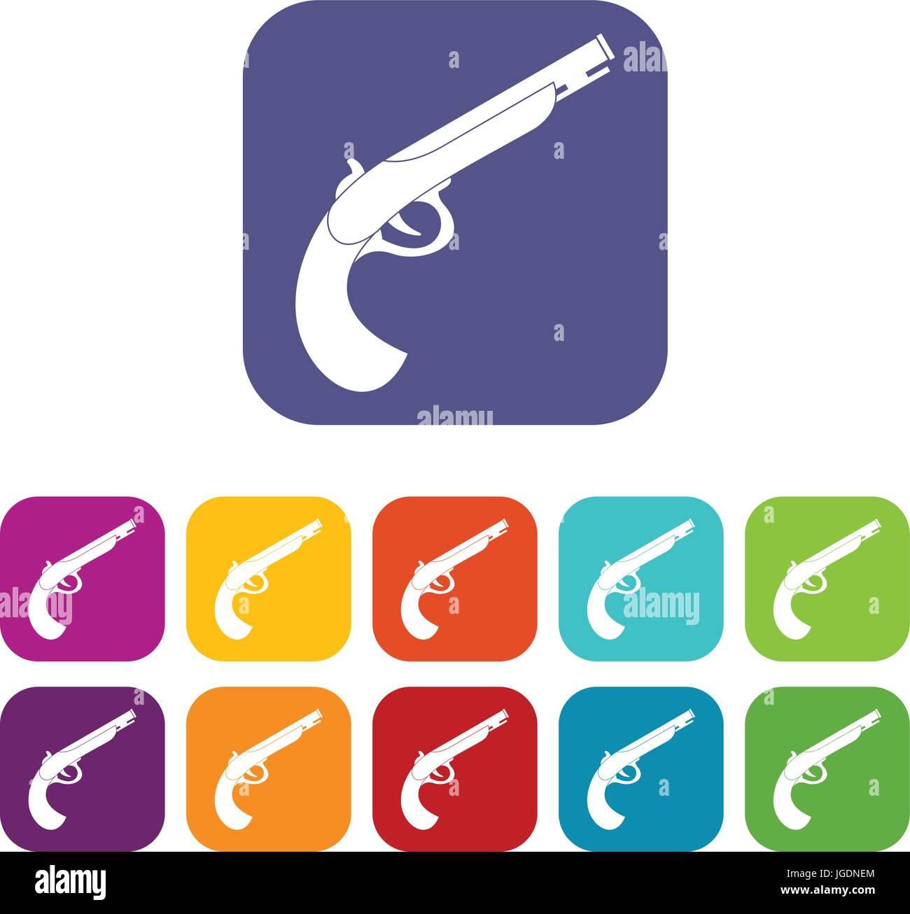 Gun icons set flat Stock Vector Image & Art - Alamy