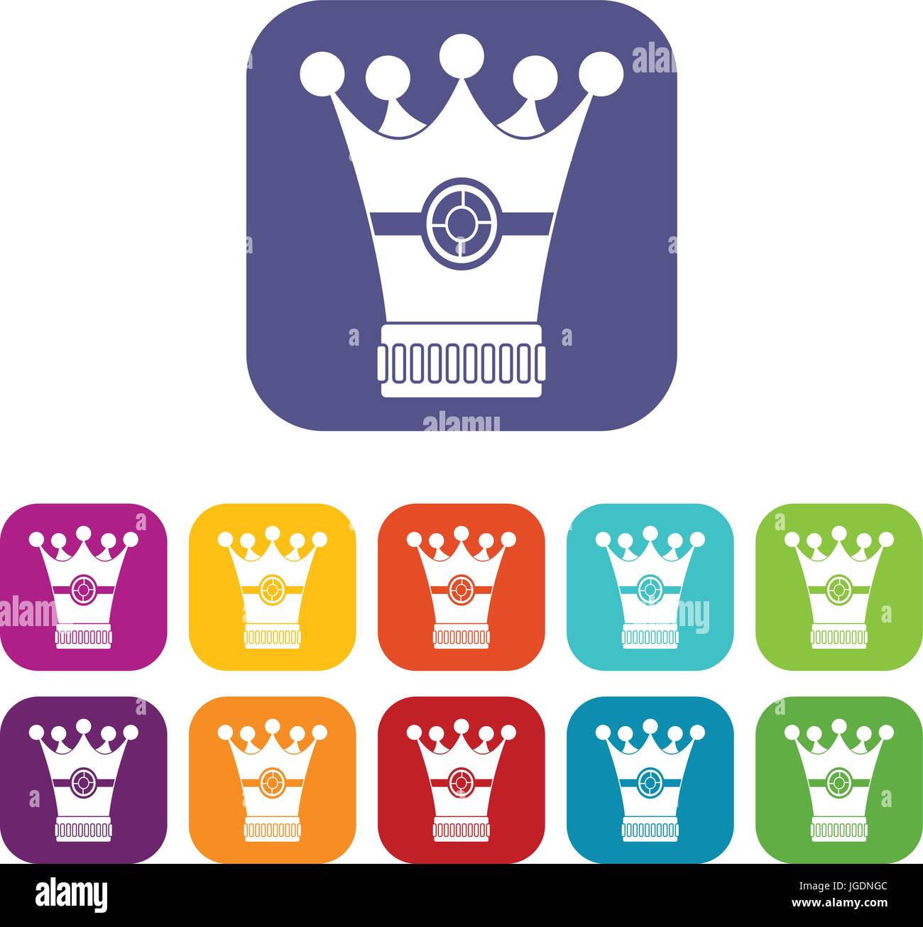 Medieval crown icons set flat Stock Vector Image & Art - Alamy