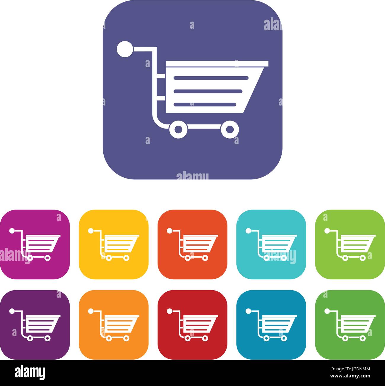 Sale shopping cart icons set flat Stock Vector Image & Art - Alamy