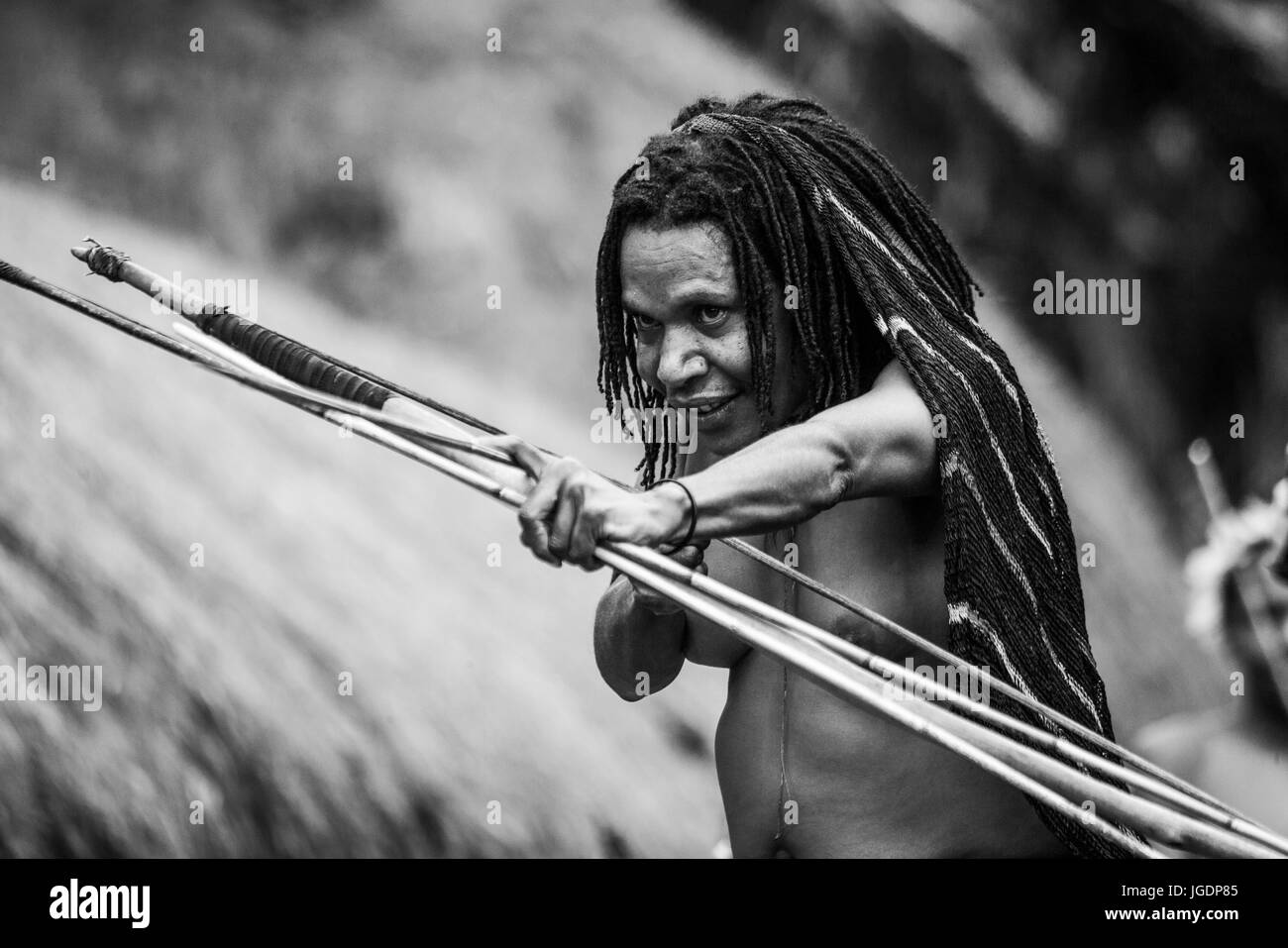 Dani tribe Black and White Stock Photos & Images - Alamy