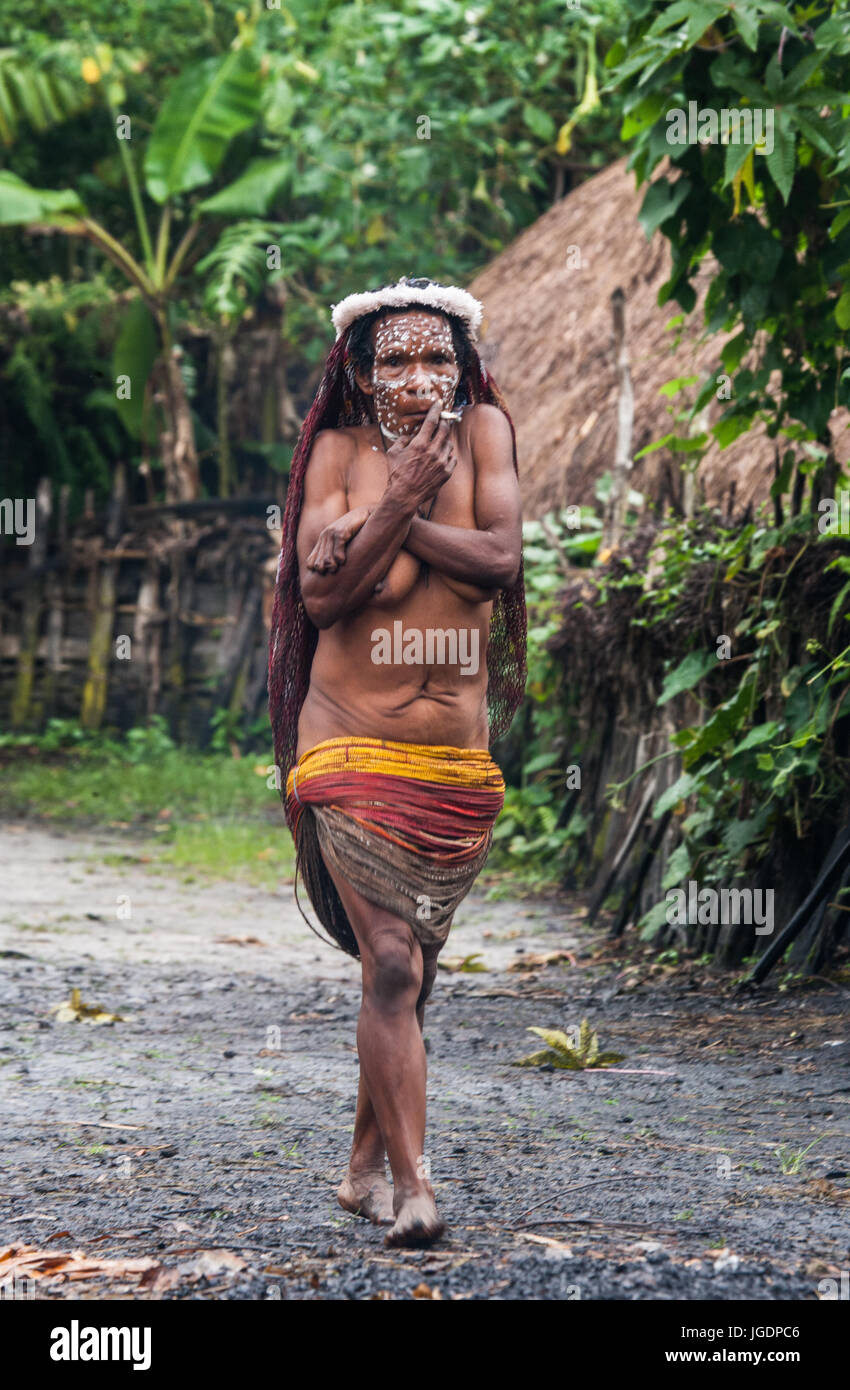 Dani tribe woman in village hi-res stock photography and images picture