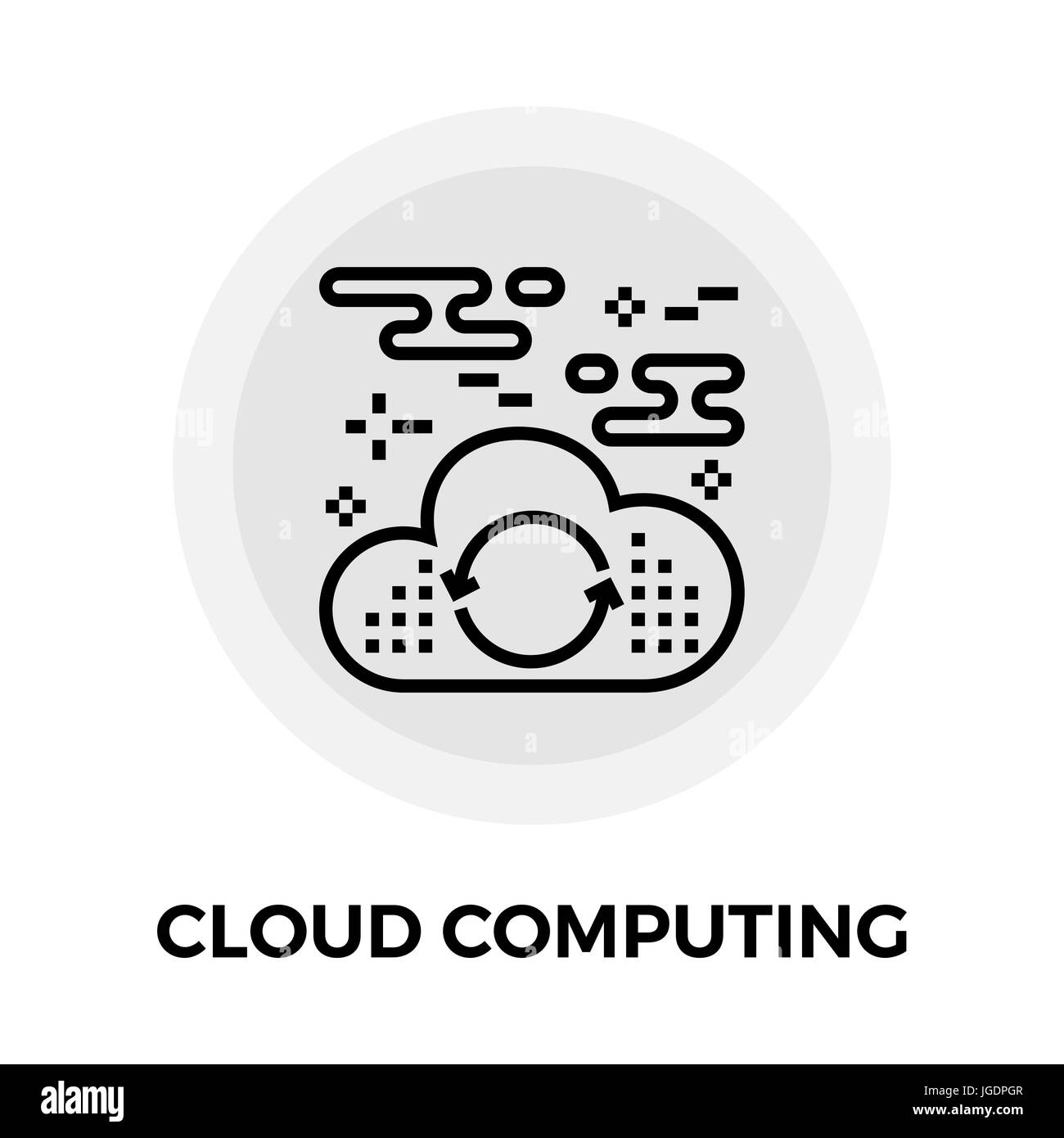 Cloud computing icon. Vector illustration. Stock Vector