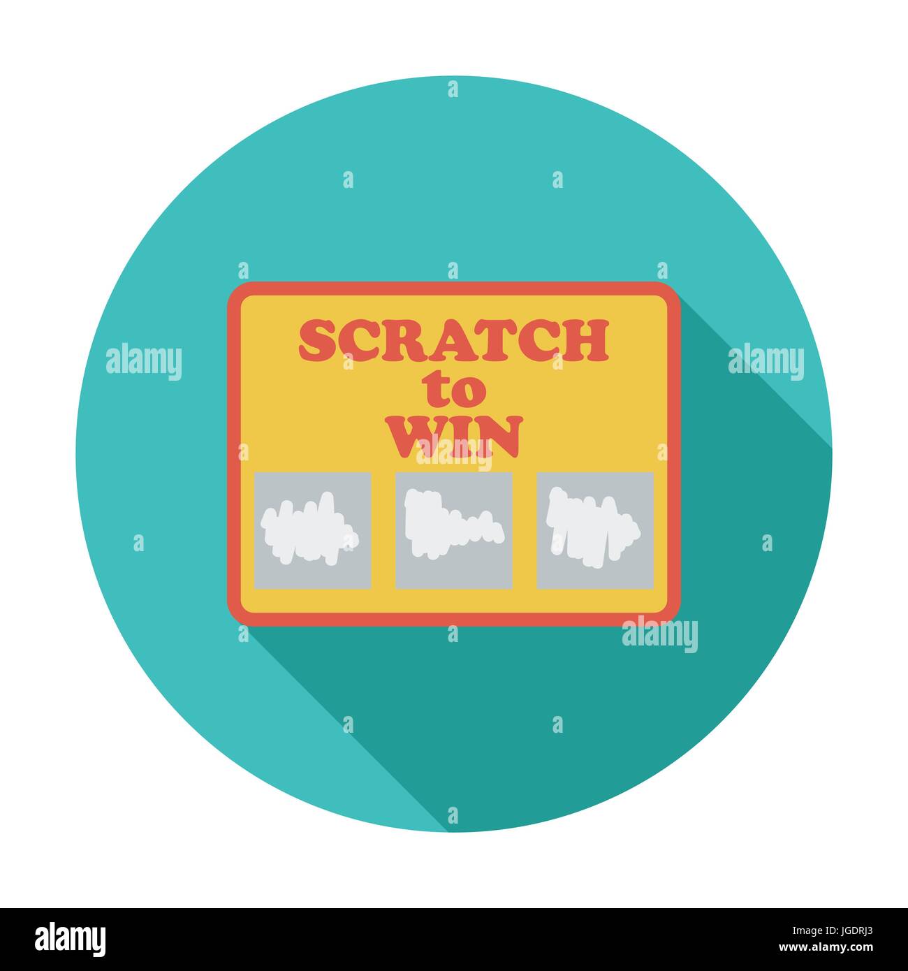 Scratch card. Flat vector icon for mobile and web applications. Vector