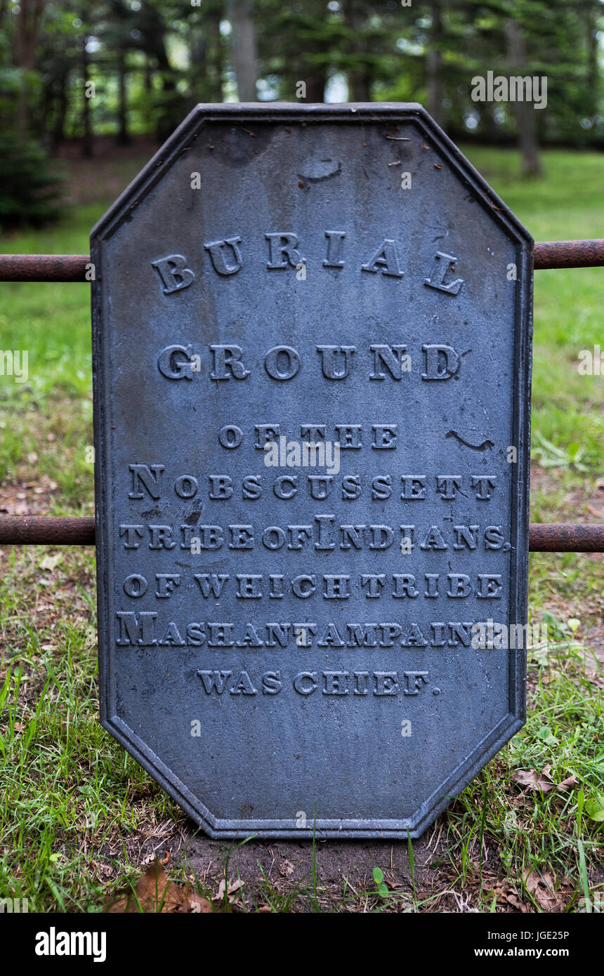 Nobcusssett tribe burial grounds, Brewster, Cape Cod, Massachusetts, USA. Stock Photo