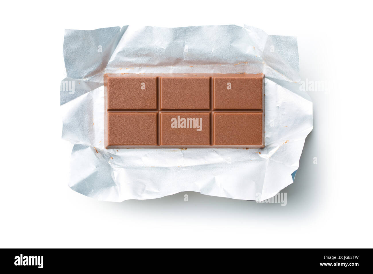 Wrapped chocolate bar isolated on white background Stock Photo - Alamy