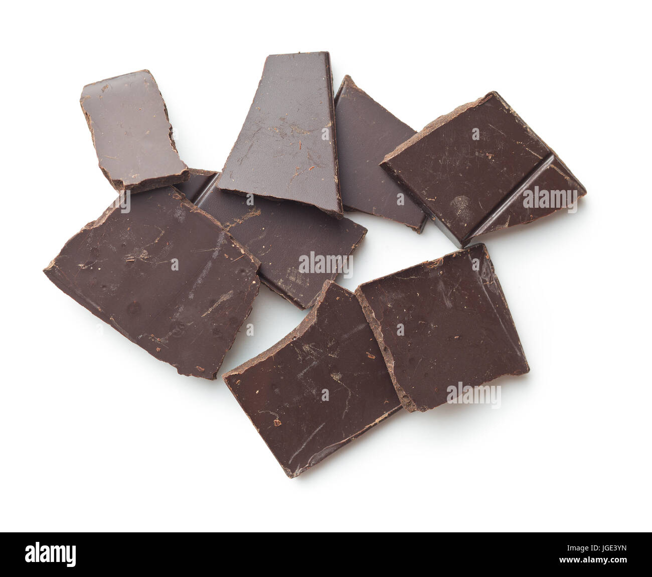 Dark chocolate bars isolated on white background Stock Photo - Alamy