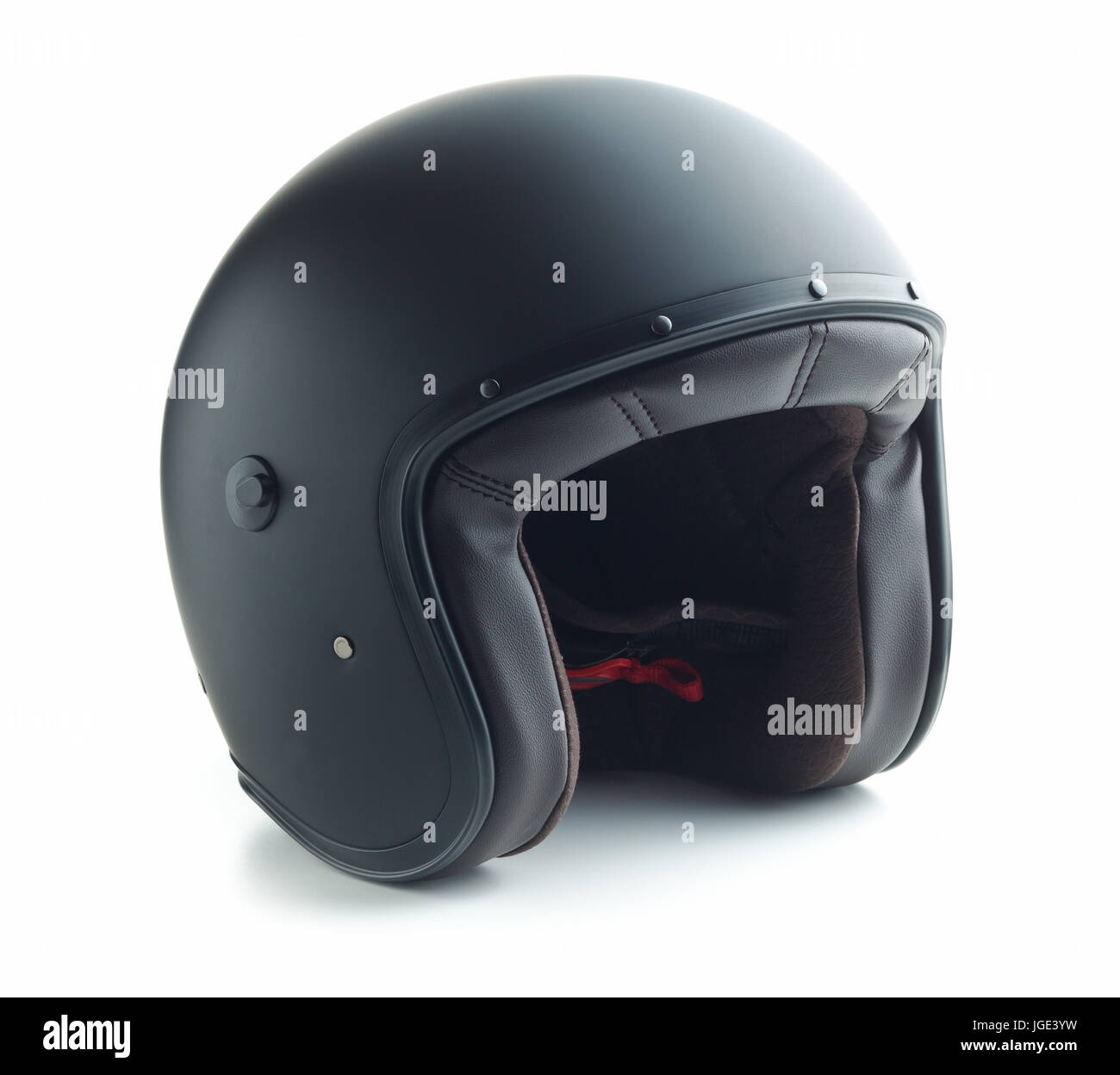 Black motorcycle helmet isolated on white background Stock Photo - Alamy