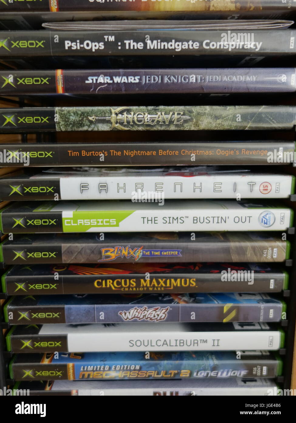 A Collection Of Original Xbox Games Stock Photo Alamy