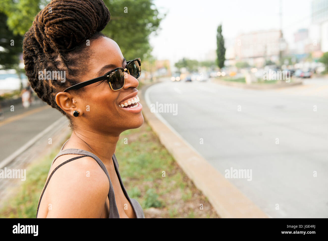 Braids back of head afro hi-res stock photography and images - Alamy