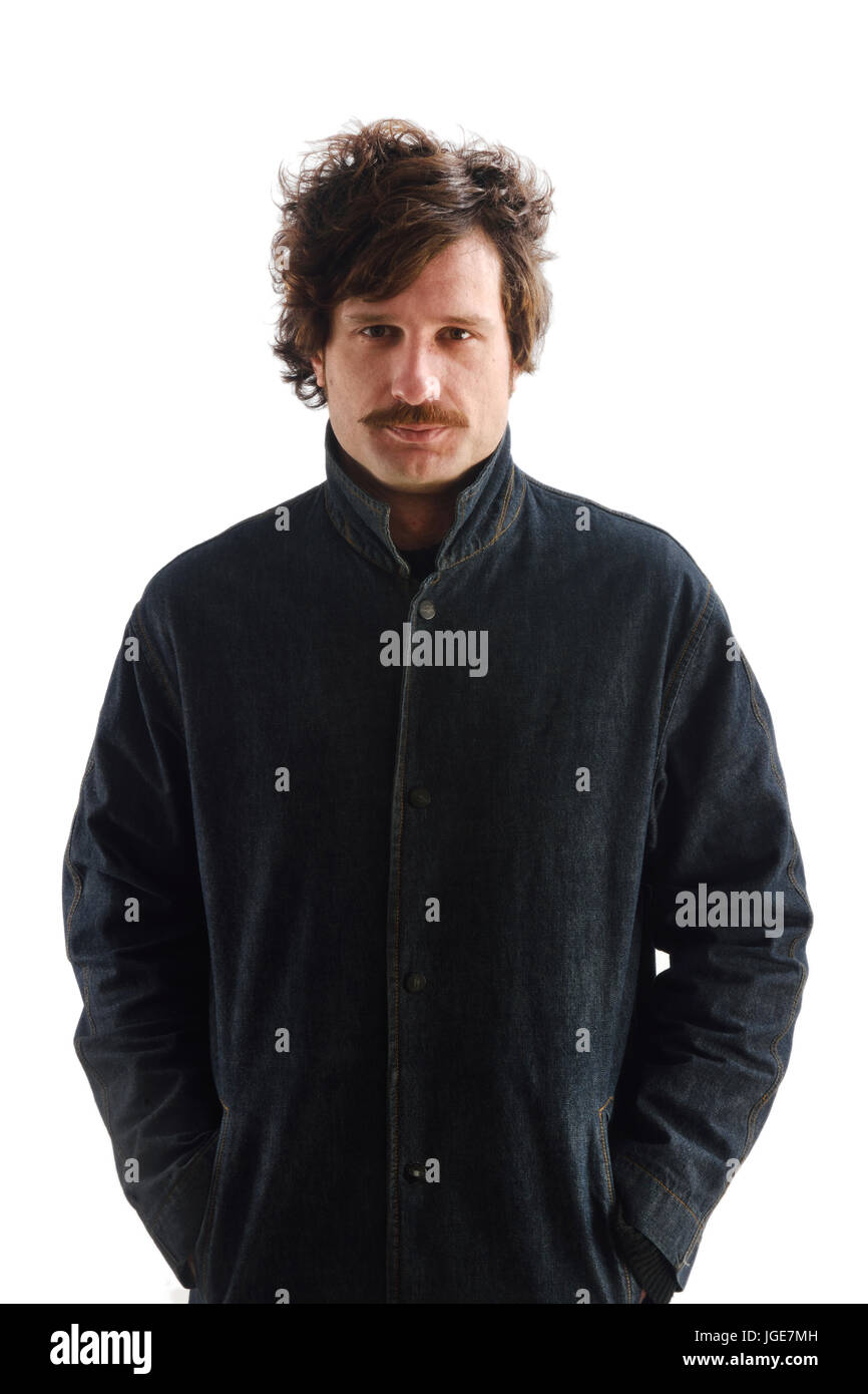 Portrait of a young man on white background Stock Photo - Alamy