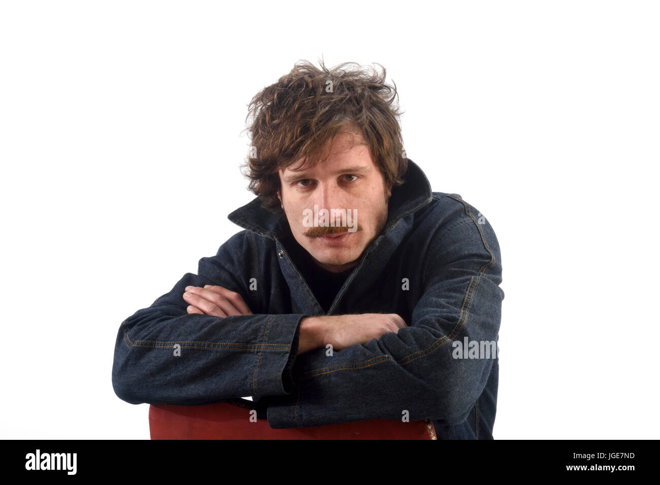 Portrait of a young man on white background Stock Photo - Alamy