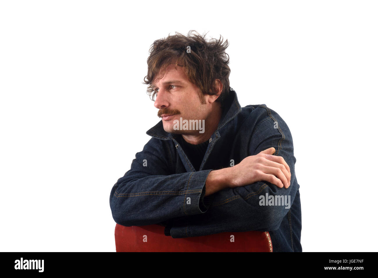 Portrait of a young man on white background Stock Photo - Alamy