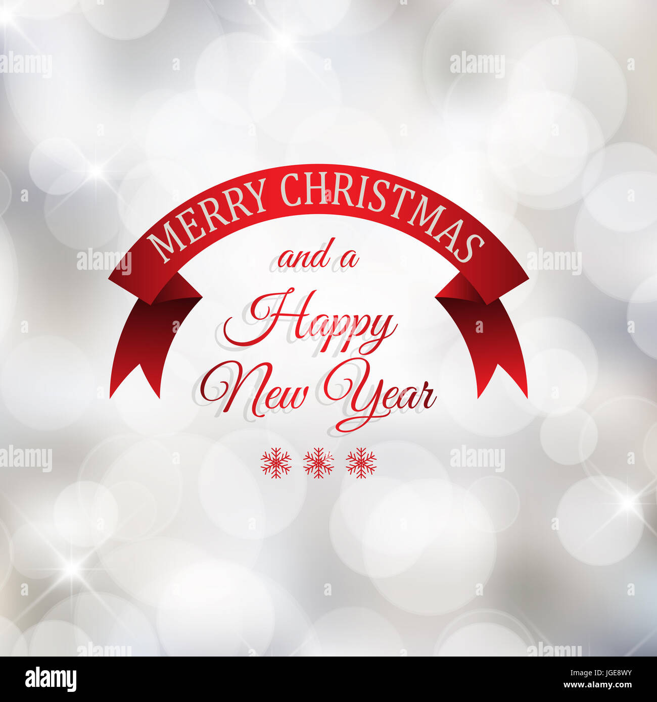 Christmas background with red ribbon Stock Photo - Alamy