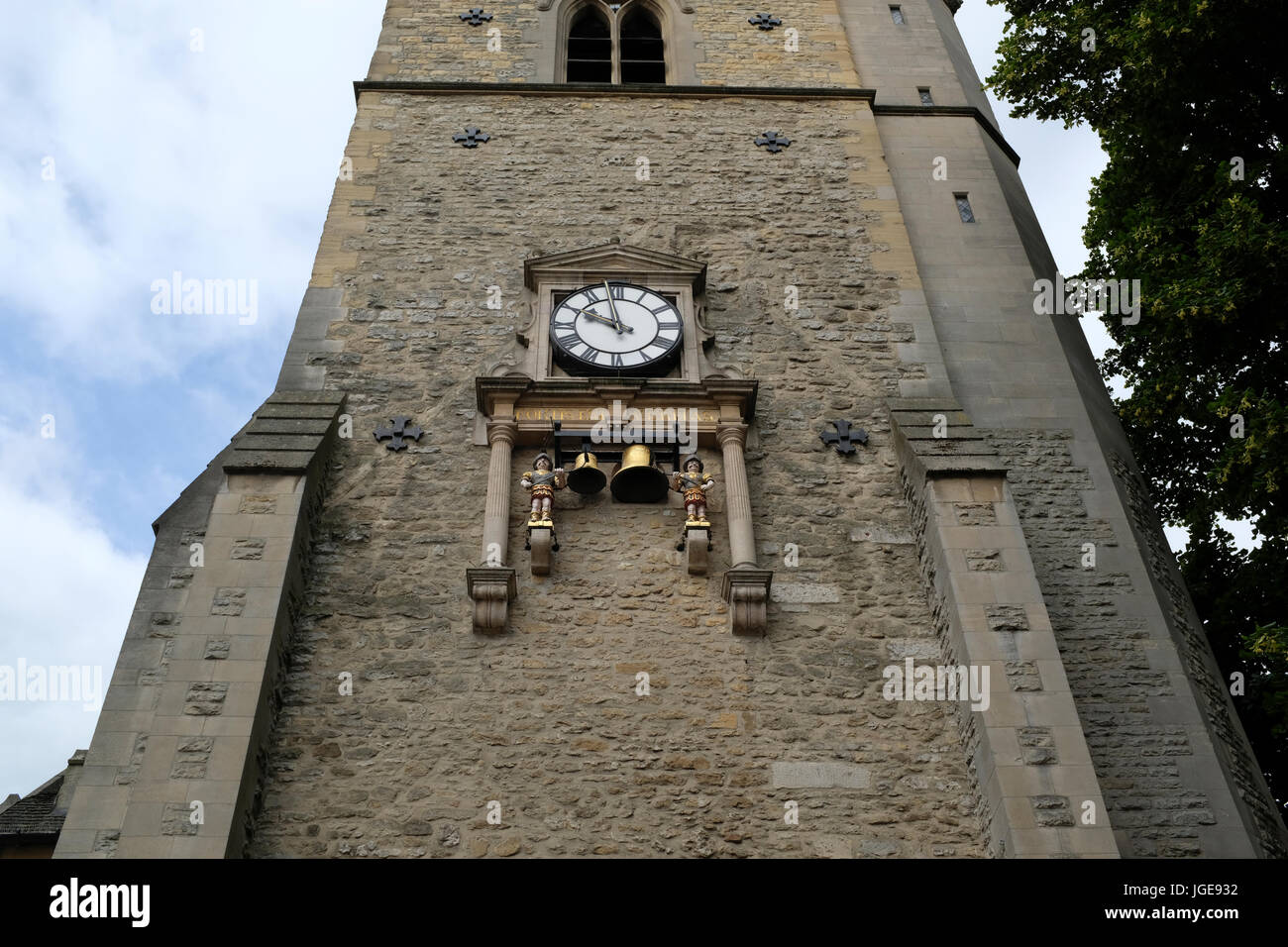St Martin's Tower - Carfax - Oxford Clock Tower Stock Photo