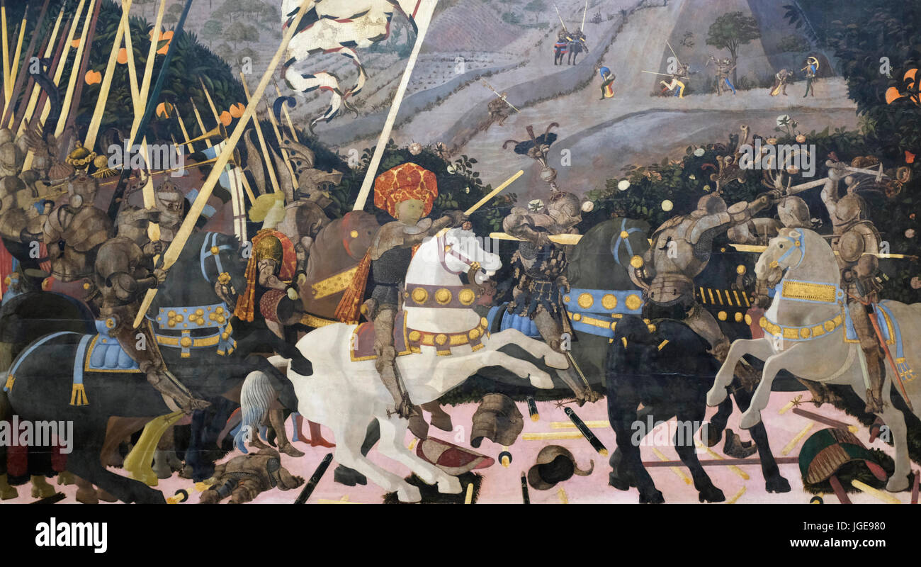 The Battle of San Romano by Paolo Uccello, circa 1438 Stock Photo