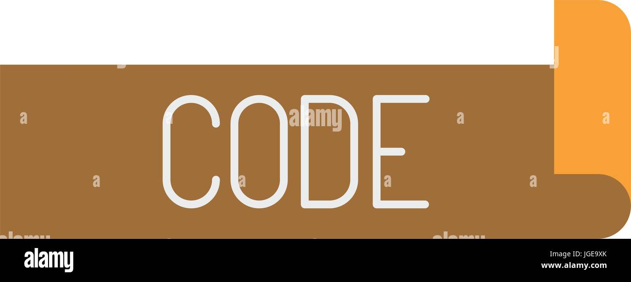colorful silhouette label text of code Stock Vector Image & Art - Alamy