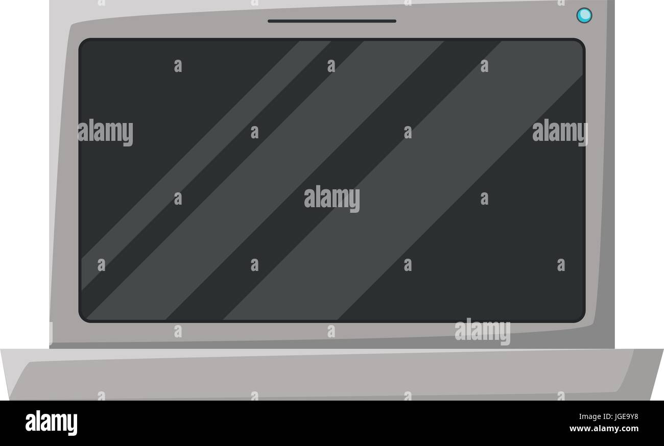 realistic grayscale silhouette of laptop computer Stock Vector Image ...