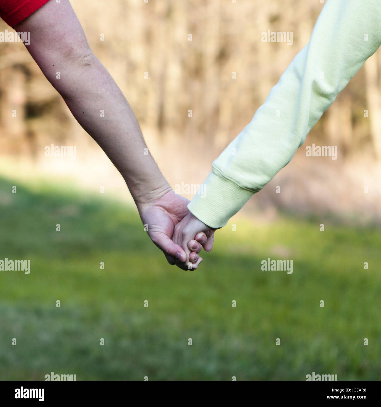 boy and girl holding hands - valentine concept Stock Photo - Alamy