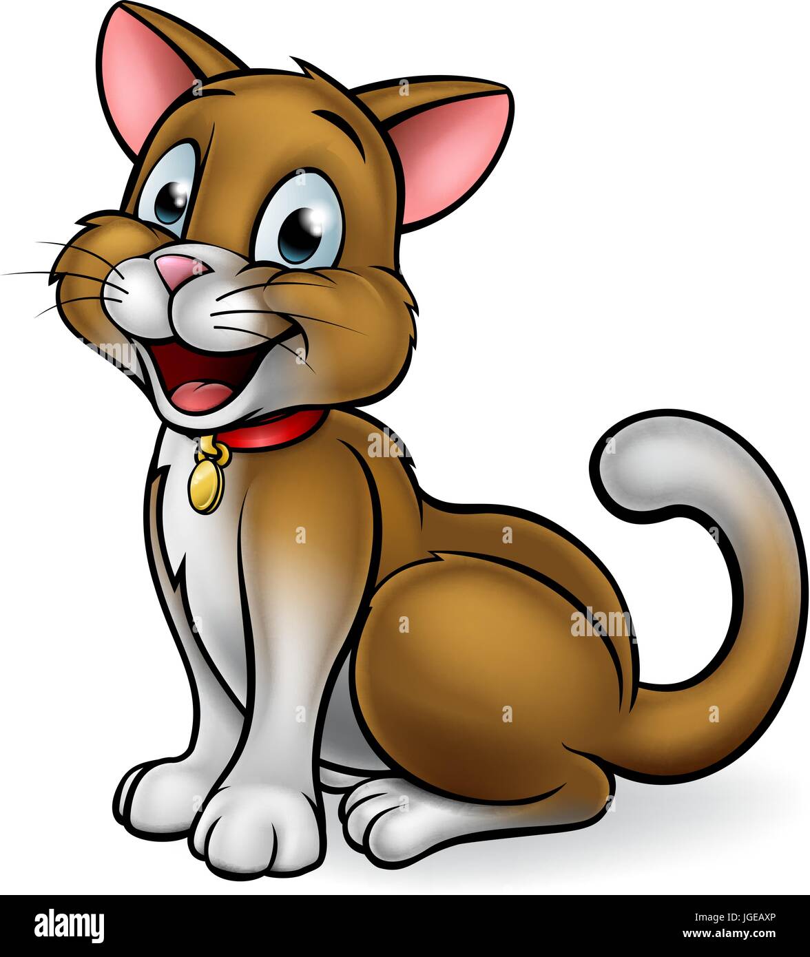 Cartoon Pet Cat Mascot Stock Vector