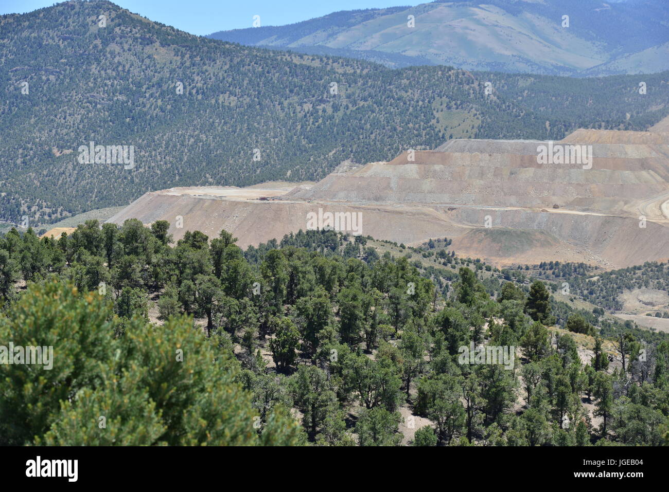 A copper mine in Nevada America Stock Photo Alamy