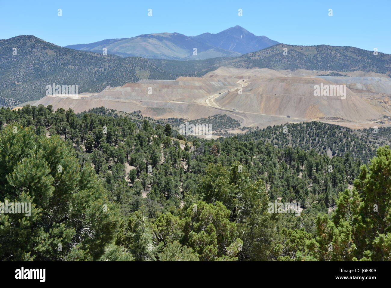 A copper mine in Nevada America Stock Photo Alamy