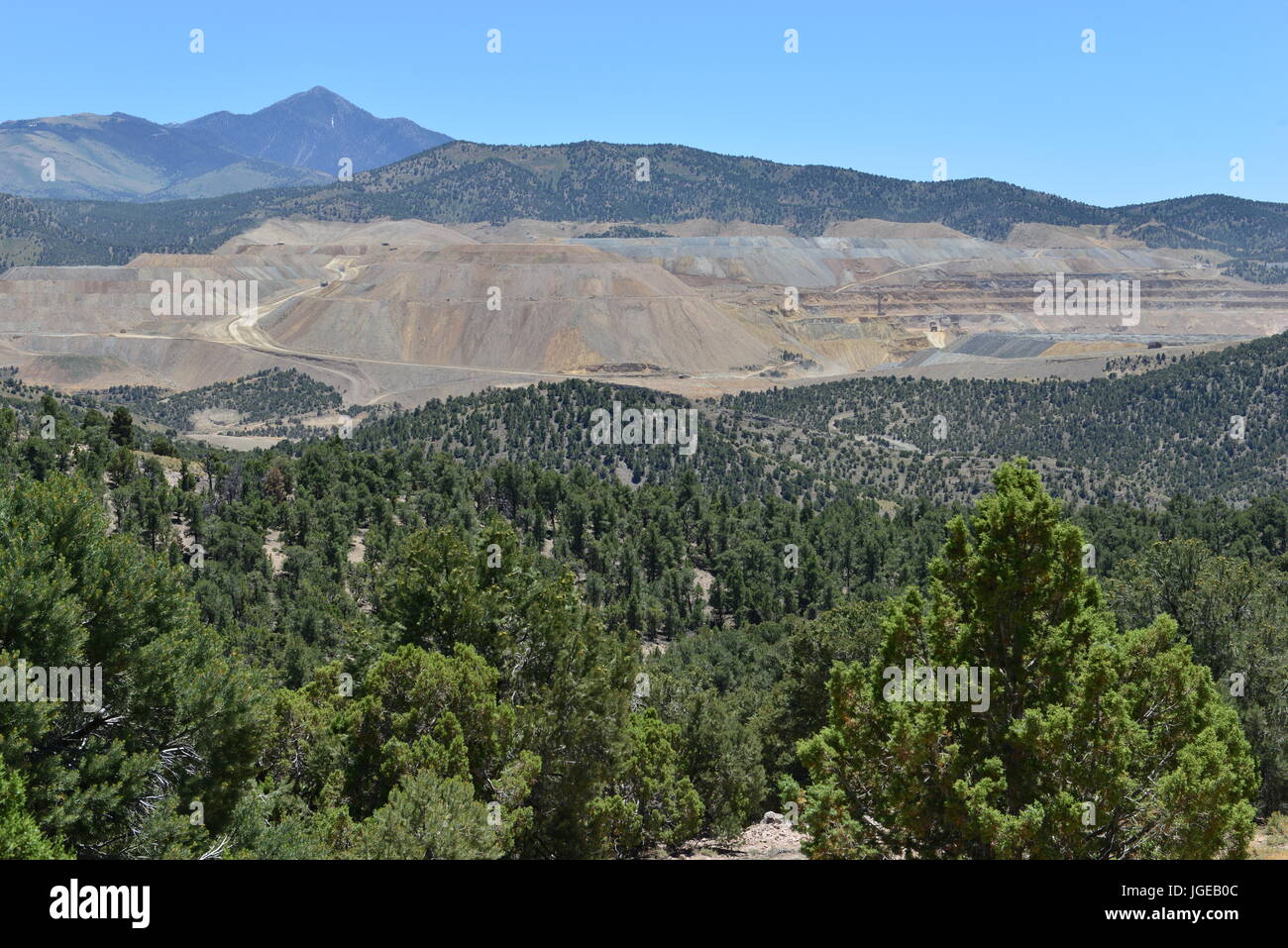A copper mine in Nevada America Stock Photo Alamy