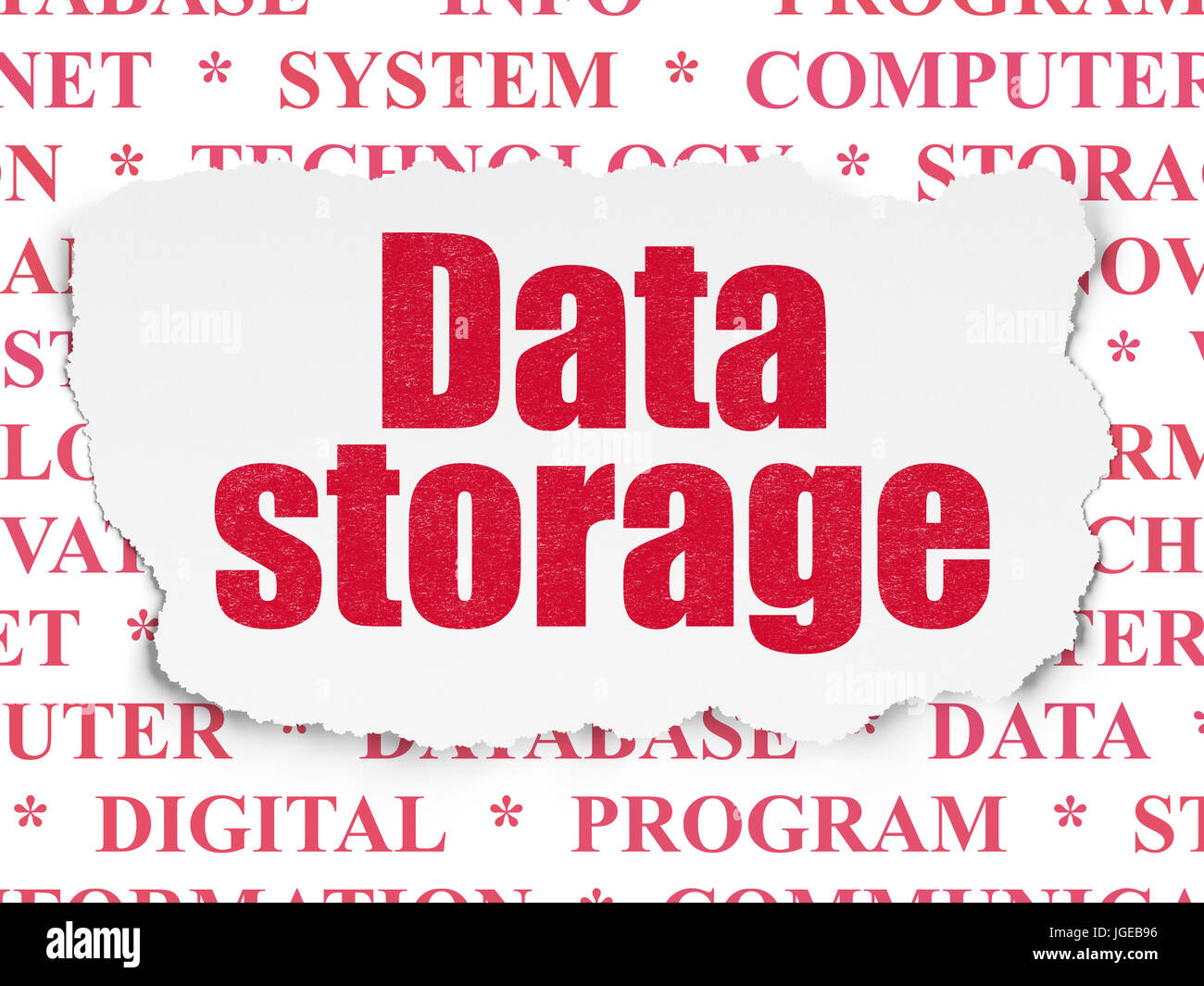 Information concept: Data Storage on Torn Paper background Stock Photo ...