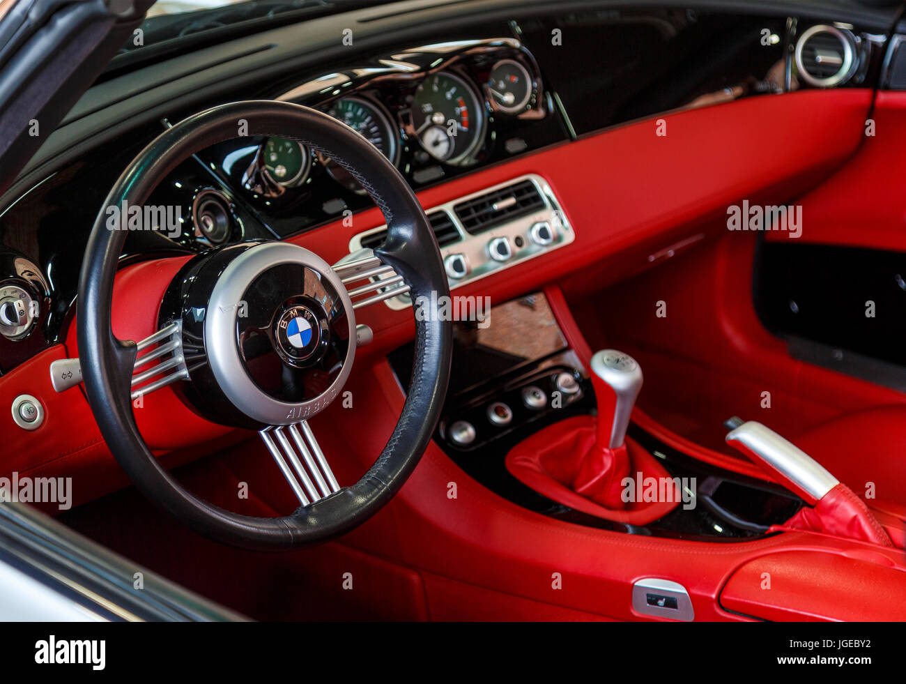 Bmw Z8 Retro Roadster Styling Black And Red Interior At