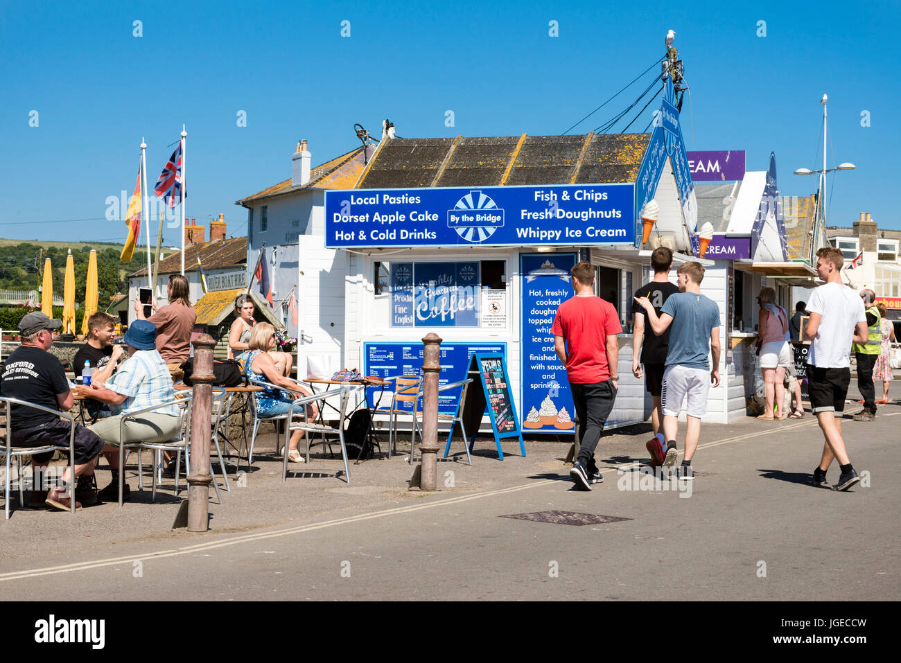 Fish & Chip hut at West Bay, Dorset, UK Stock Photo Alamy