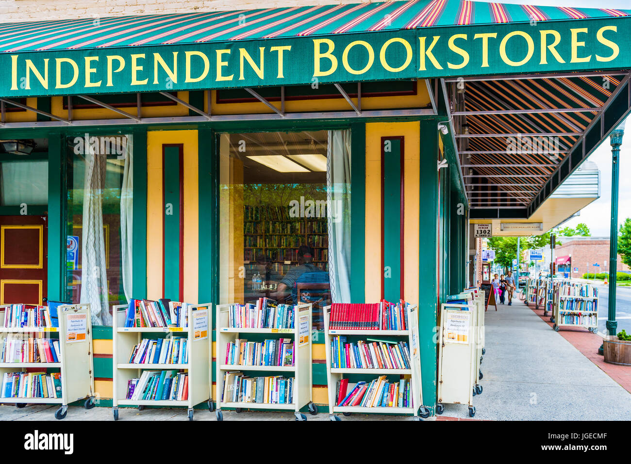 Harrisburg, USA May 24, 2017 Independent bookstores sign and