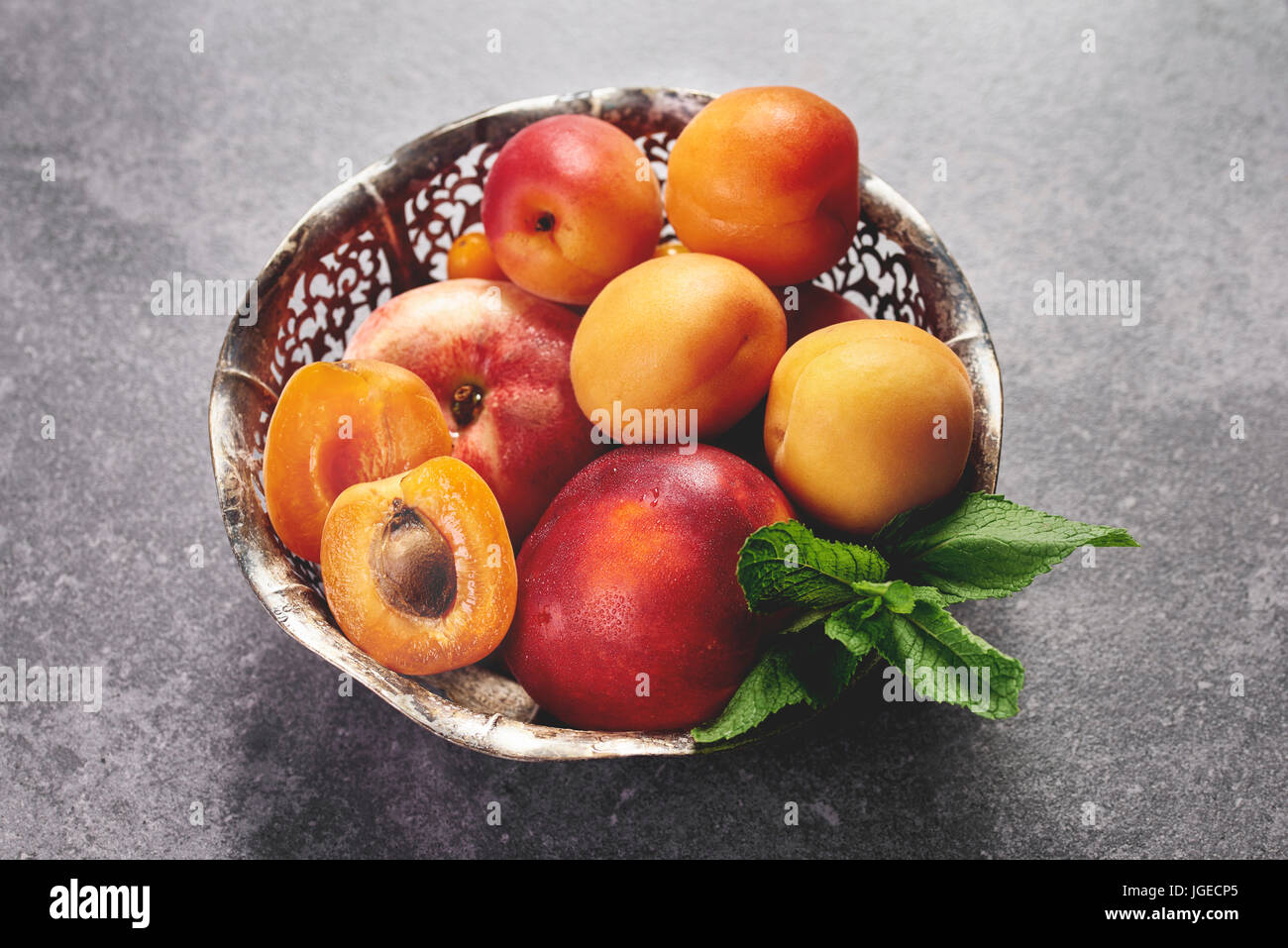 Ripe full peach fruit hi-res stock photography and images - Alamy