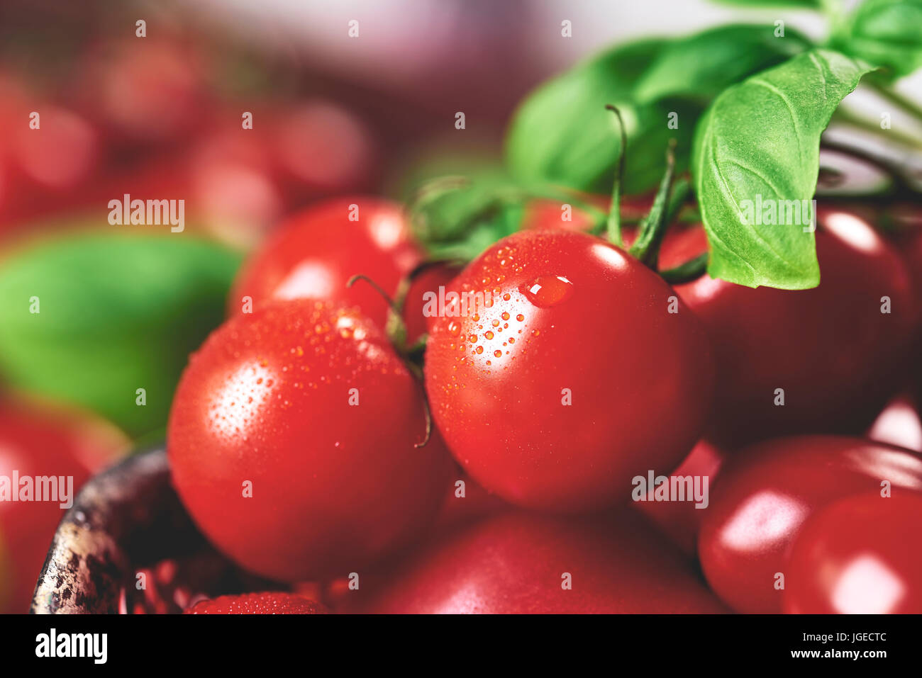 Ripe tomatoes in the bowl Stock Photo - Alamy