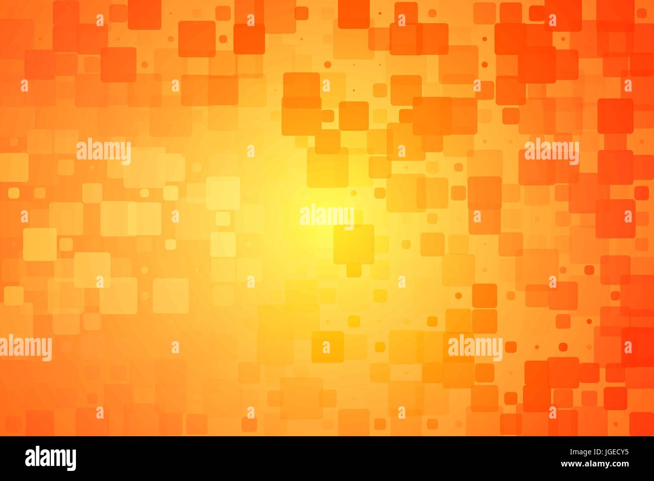 Red orange yellow vector abstract glowing background with random sizes