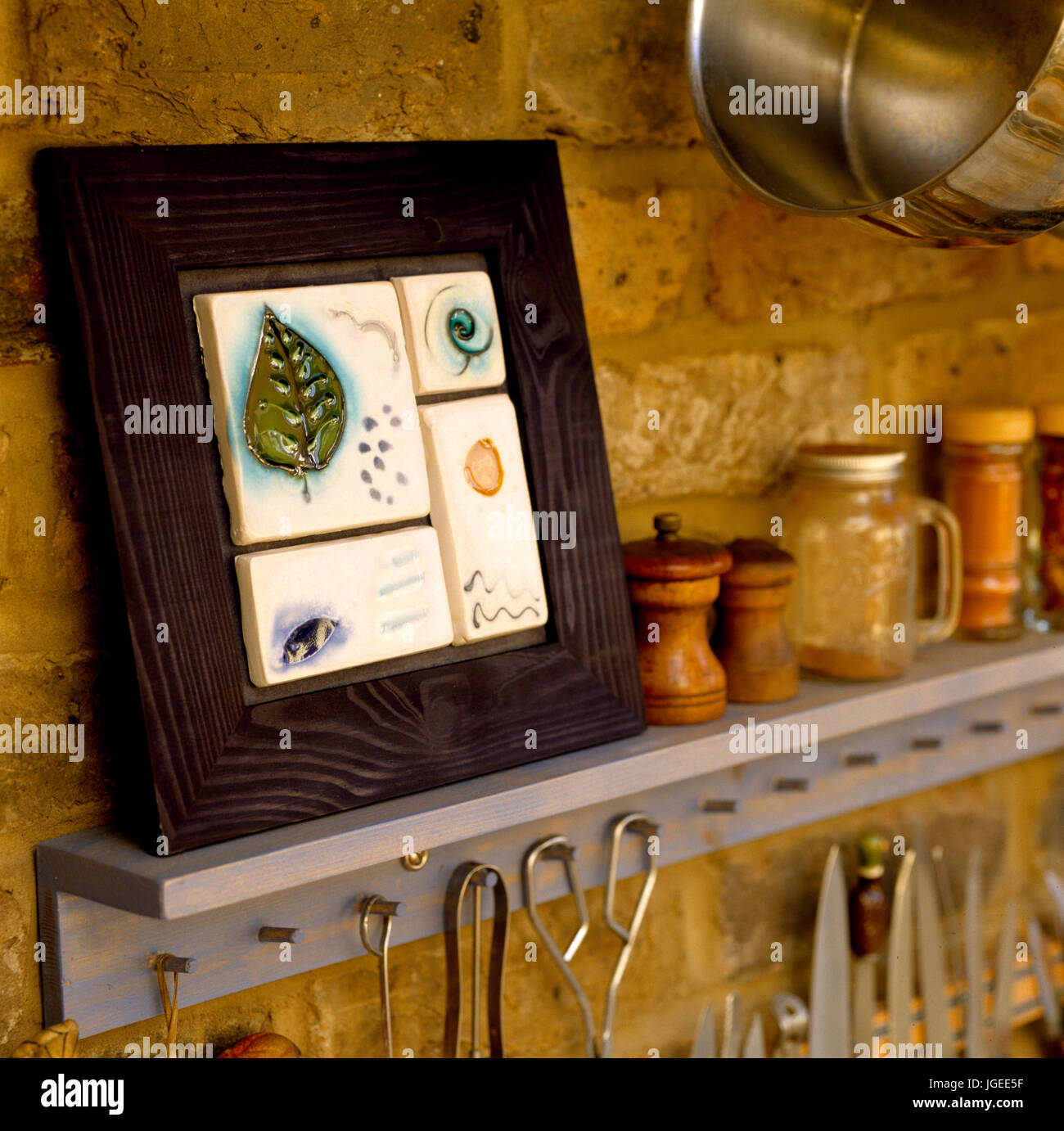 Small kitchen shelf Stock Photo - Alamy