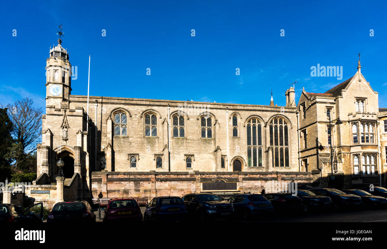 Browne's Hospital - historic almshouse of William Browne (built in 1475), Stamford town, Lincolnshire, England, UK Stock Photo