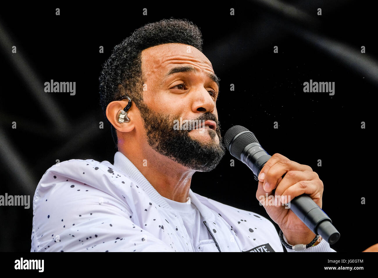 Craig David  at Glastonbury Festival 2017  - Saturday June 24, 2017. Glastonbury Festival is the largest greenfield music and performing arts festival in the world. Pictured - Craig Ashley David , Craig David  . Stock Photo