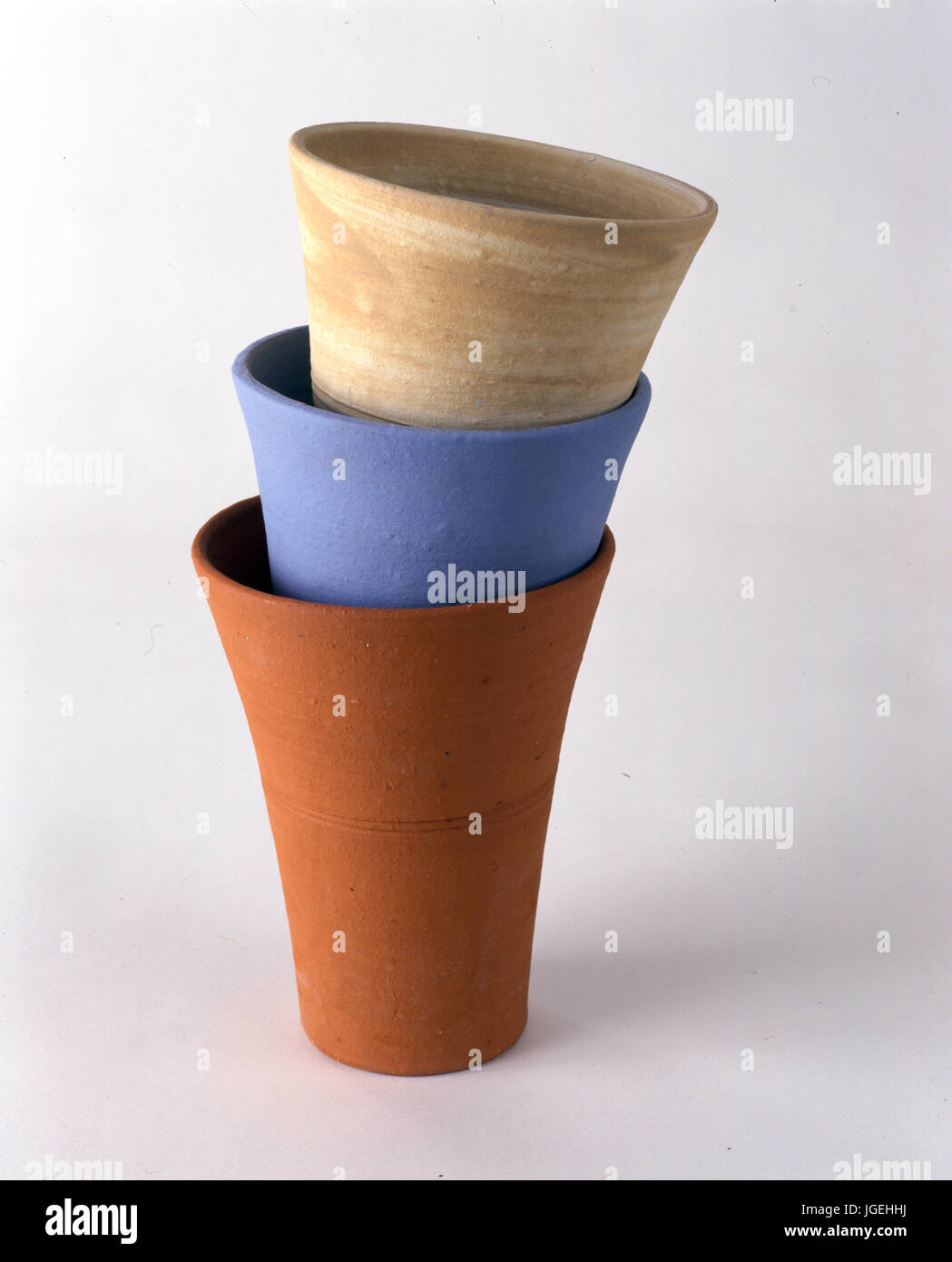 Terracotta long Tom pots for painting Stock Photo - Alamy
