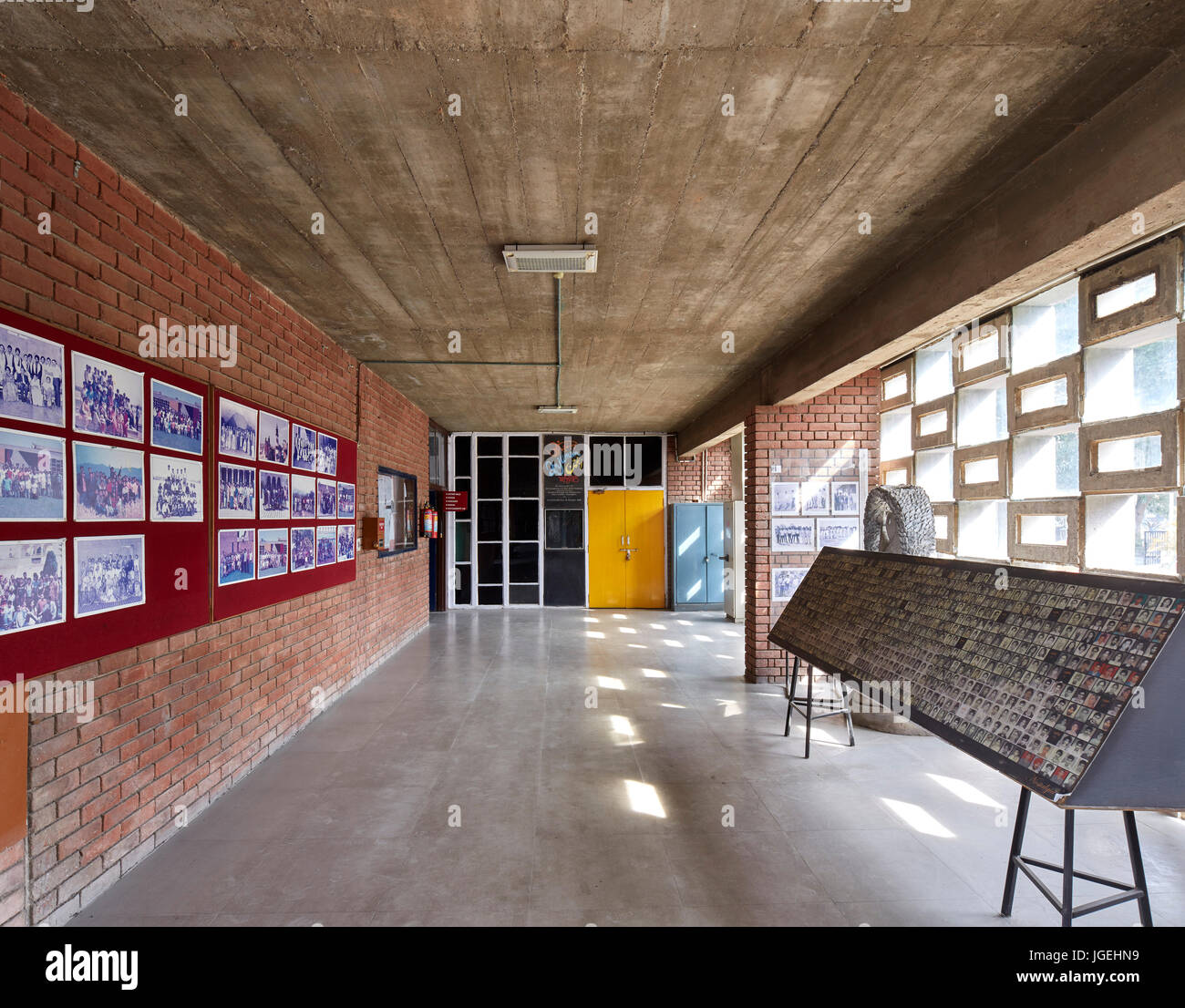 Entrance corridor. Chandigarh College of Architecture, Chandigarh