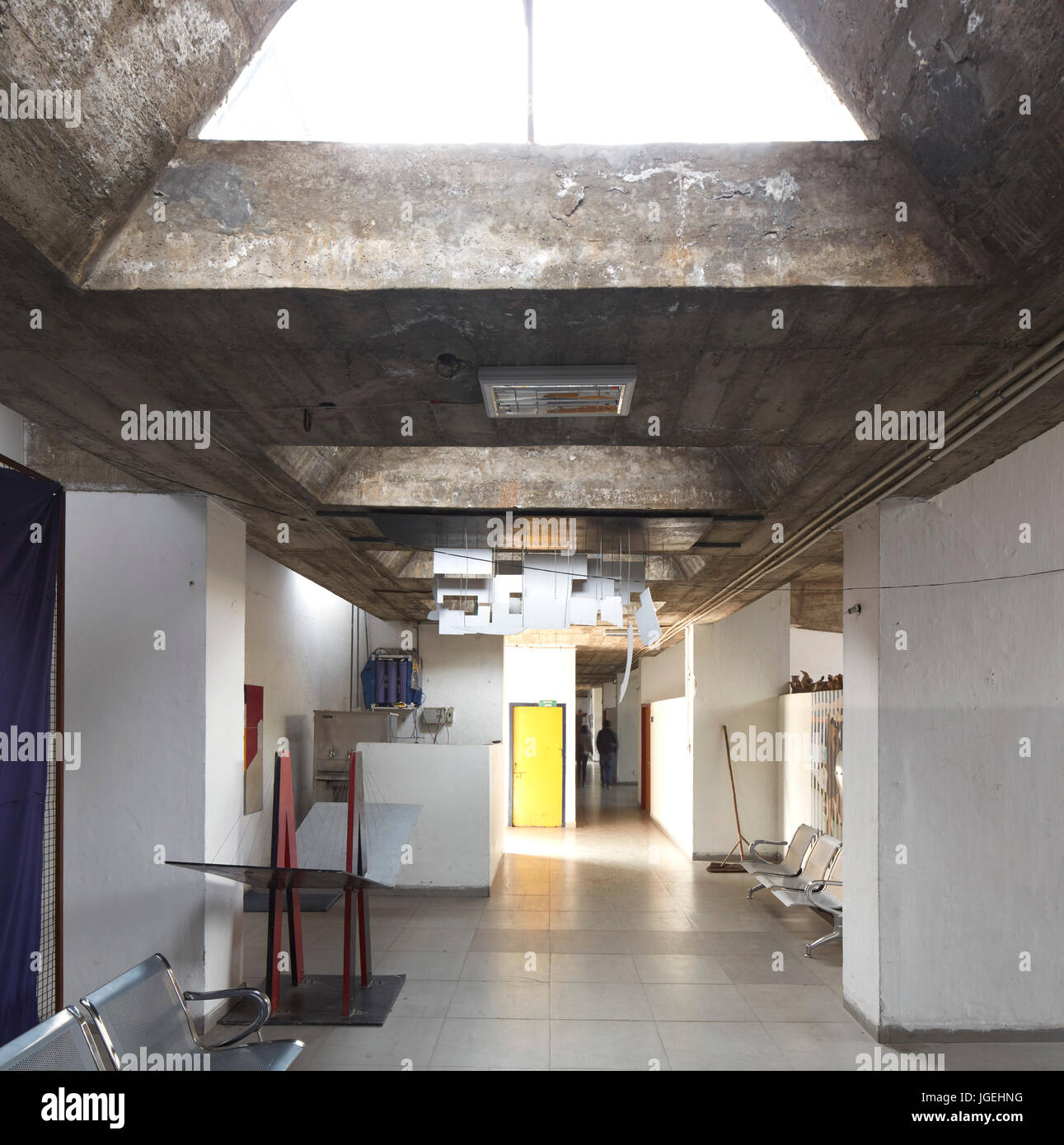 Corridor. Chandigarh College of Architecture, Chandigarh, India