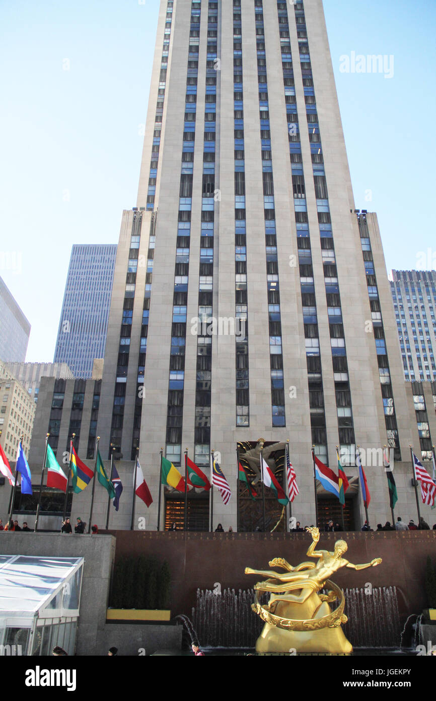 Rockefeller Center, Fifth Avenue, Times Square, New York, United States ...