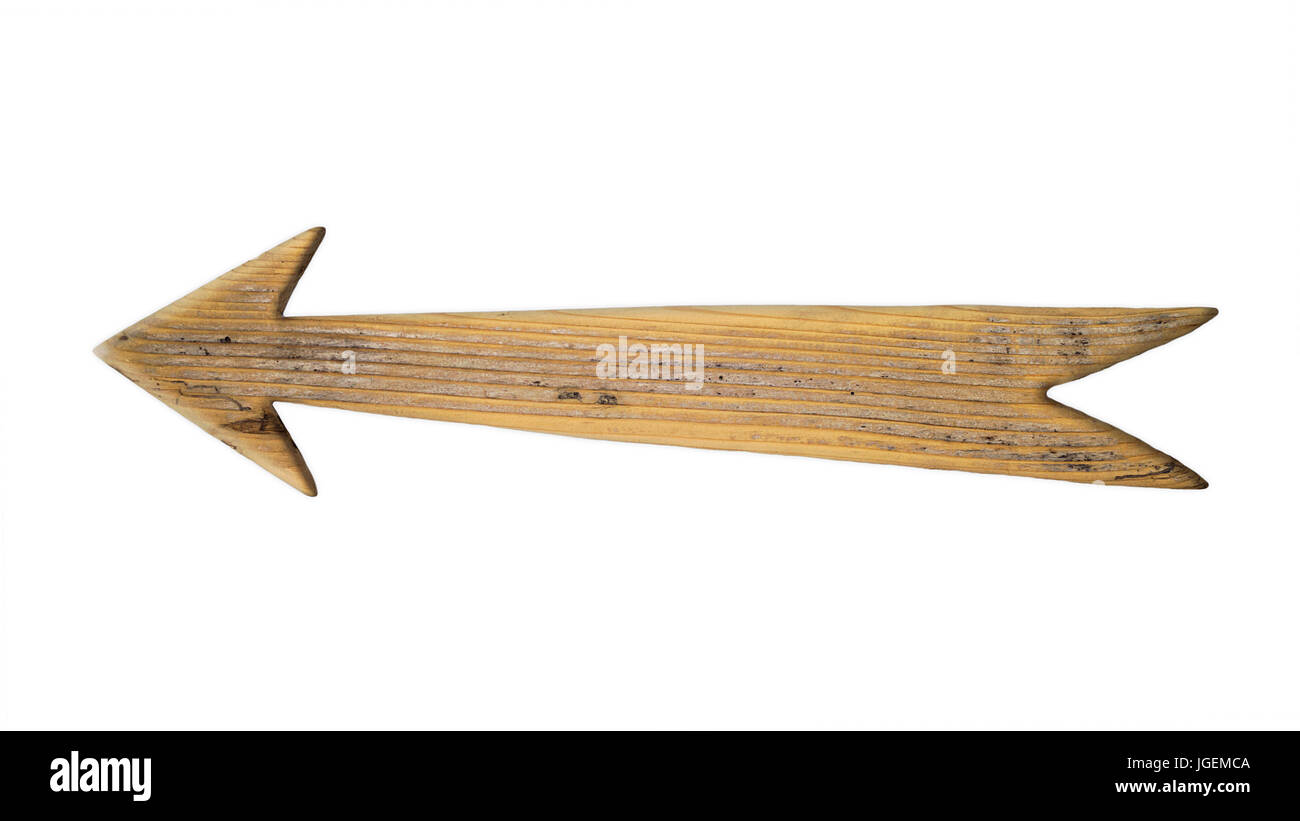 Wooden Arrow Sign Isolated On White Background Stock Photo - Alamy