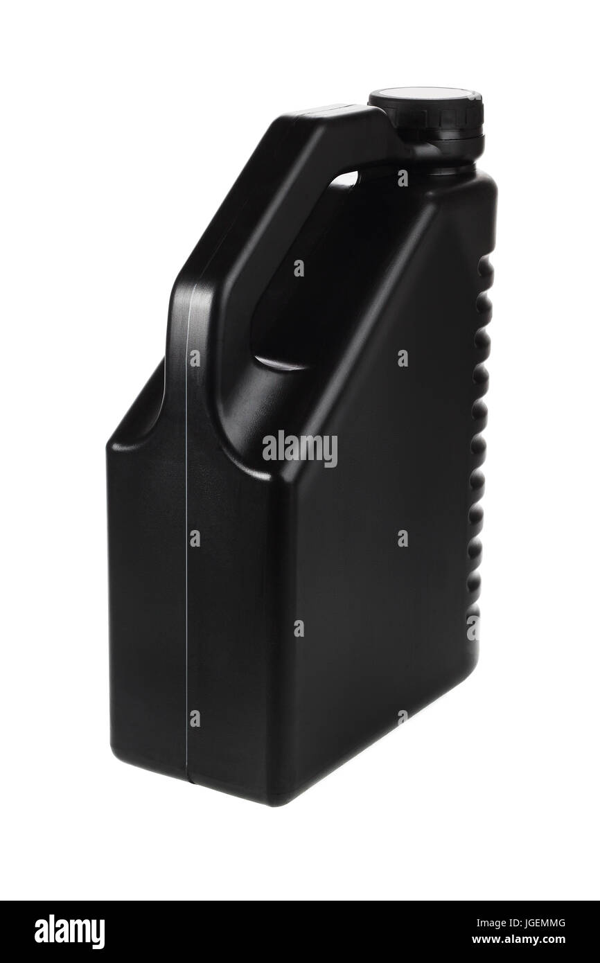 Black Motor Oil Container on White Background Stock Photo Alamy