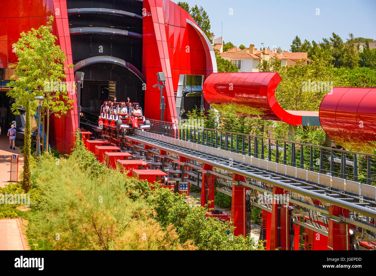 Europe's newest theme park Ferrari Land, just an hour and a half down the  sunny beach-lined coast from Barcelona and Part of PortAventura Stock Photo  - Alamy
