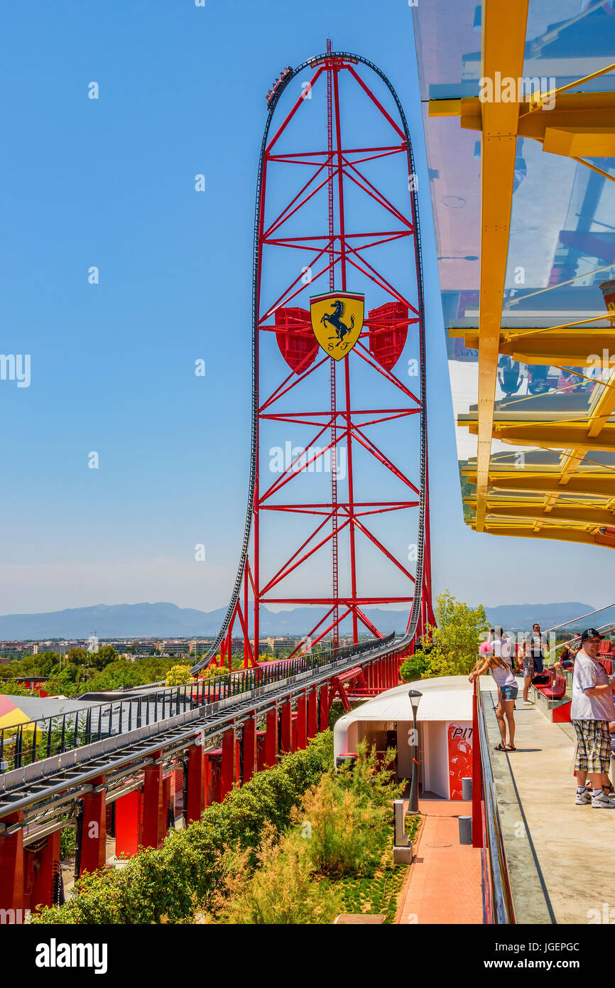 Europe's newest theme park Ferrari Land, just an hour and a half down the  sunny beach-lined coast from Barcelona and Part of PortAventura Stock Photo  - Alamy